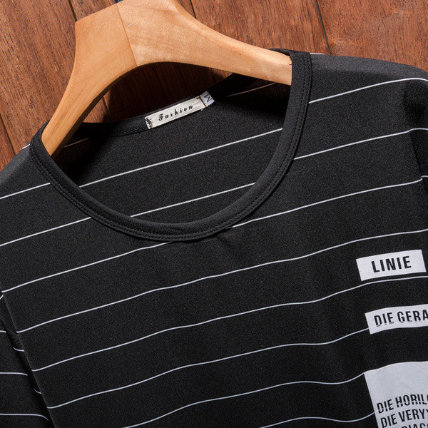 Bluză casual bărbătească cu mâneci scurte și imprimeu în două culori