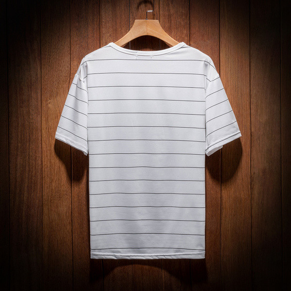 Bluză casual bărbătească cu mâneci scurte și imprimeu în două culori