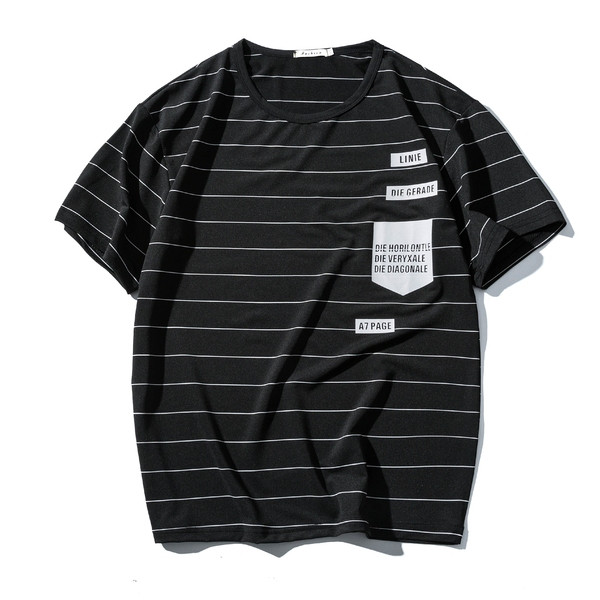 Bluză casual bărbătească cu mâneci scurte și imprimeu în două culori