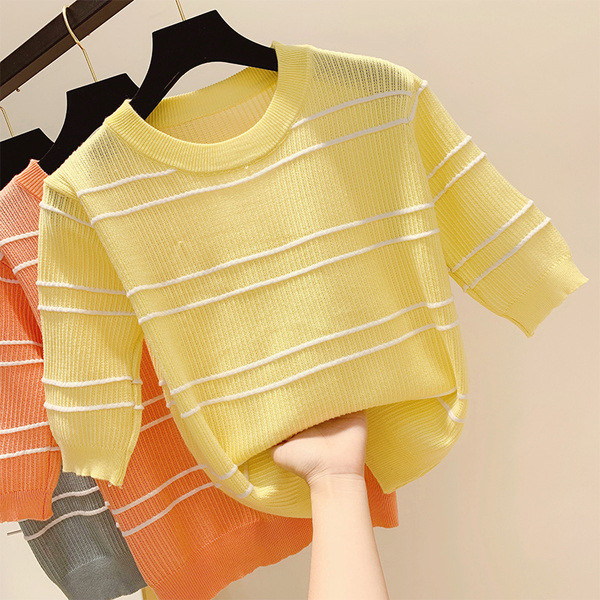 Bluza de dama cu maneci 3/4 in trei culori