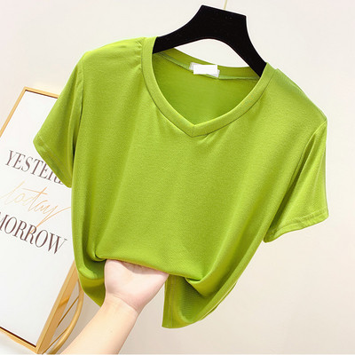 Модерна дамска тениска с къс ръкав в няколко цвята