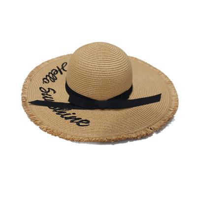 Actuala palarie de plaja dama cu broderie in mai multe culori