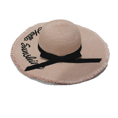 Actuala palarie de plaja dama cu broderie in mai multe culori