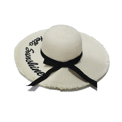 Actuala palarie de plaja dama cu broderie in mai multe culori