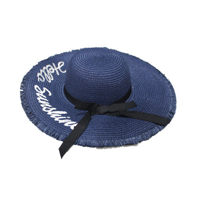 Actuala palarie de plaja dama cu broderie in mai multe culori