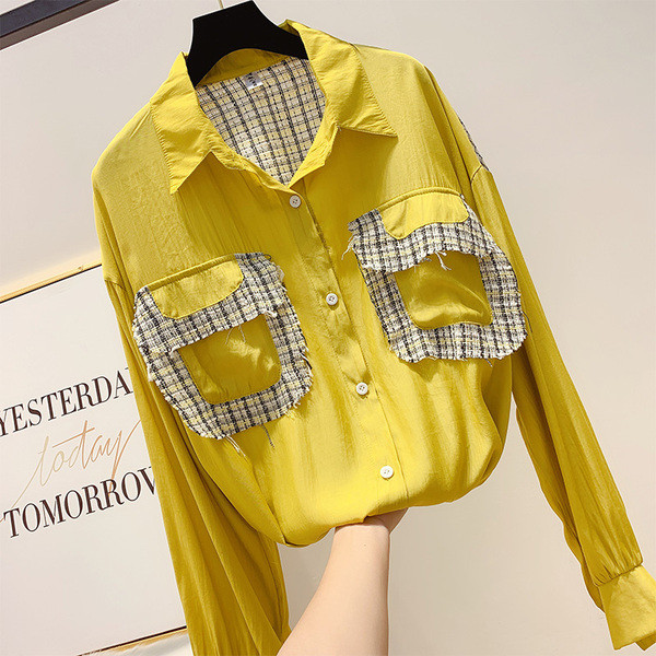 Дамска риза с копчета в три цвята