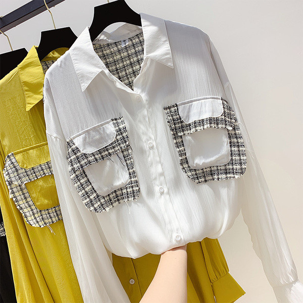 Дамска риза с копчета в три цвята