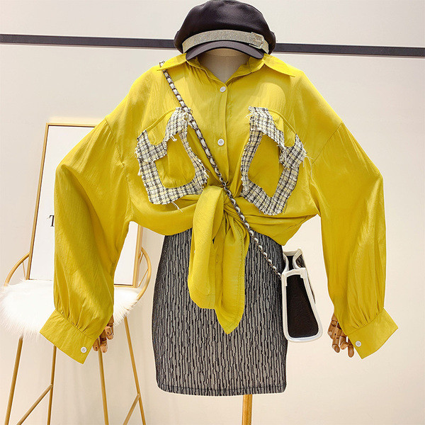 Дамска риза с копчета в три цвята