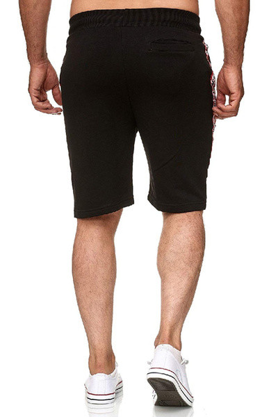 Pantaloni scurți casual cu cravate în alb și negru