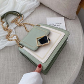 Geanta de dama moderna cu maner lung metalic in mai multe culori