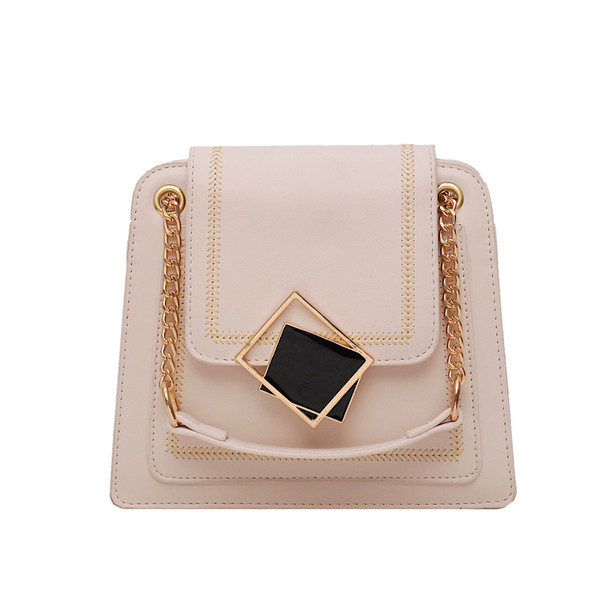 Geanta de dama moderna cu maner lung metalic in mai multe culori