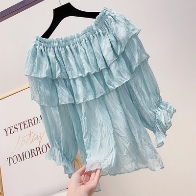 Bluză de damă modernă cu umerii goi în trei culori