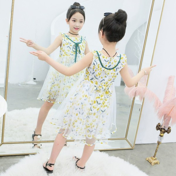 Rochie eleganta pentru copii cu tul in doua culori