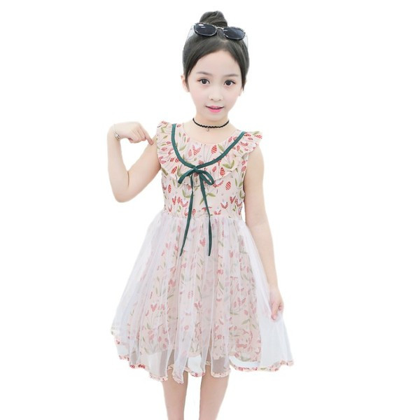 Rochie eleganta pentru copii cu tul in doua culori