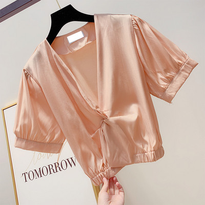 Bluza dama cu decolteu in V in mai multe culori