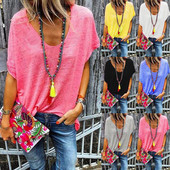 Bluza casual dama cu maneci scurte in mai multe culori