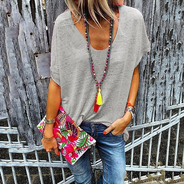 Bluza casual dama cu maneci scurte in mai multe culori