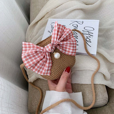 Geanta de dama mica moderna, cu panglica in mai multe culori