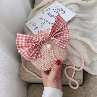 Geanta de dama mica moderna, cu panglica in mai multe culori