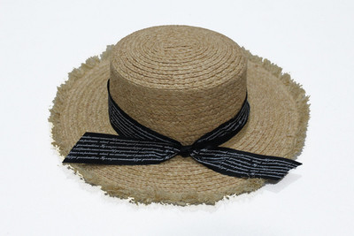 Palarie de plaja dama cu panglica in mai multe culori