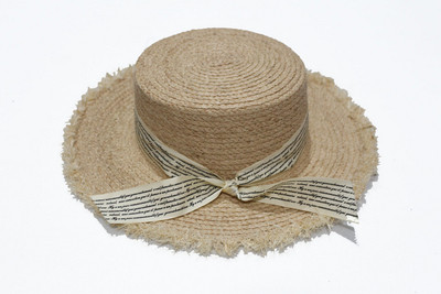 Palarie de plaja dama cu panglica in mai multe culori