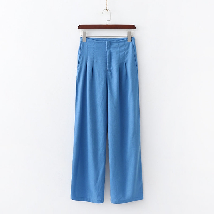 Pantaloni lungi eleganti de dama in albastru