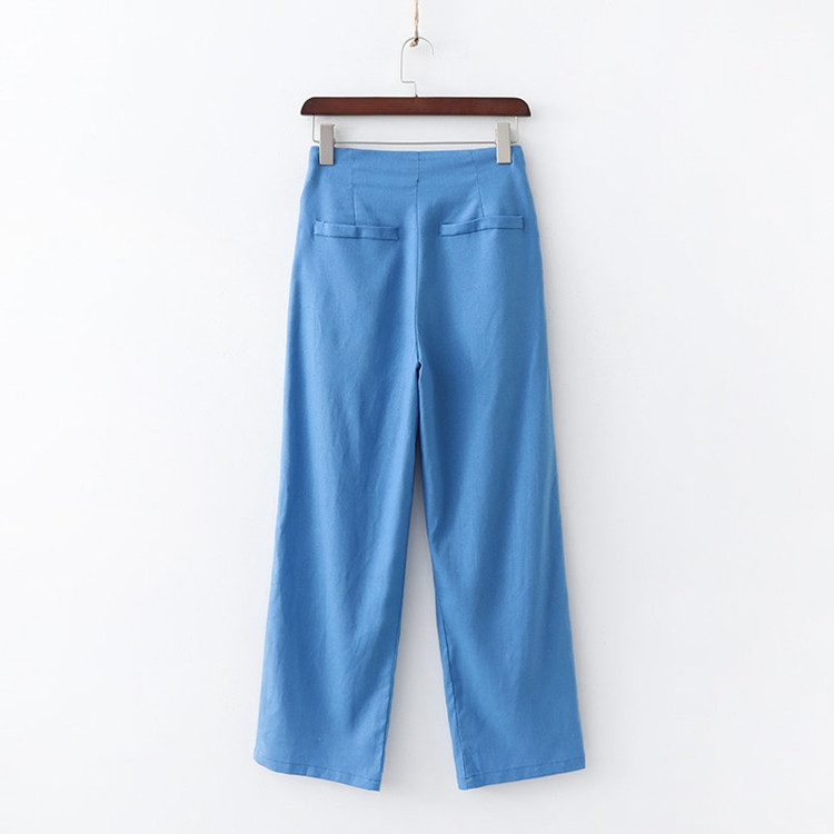 Pantaloni lungi eleganti de dama in albastru