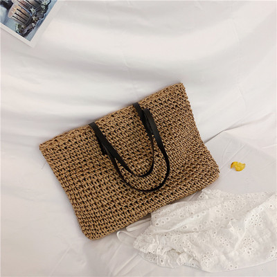 Geanta de umar dama de vara in bej si maro