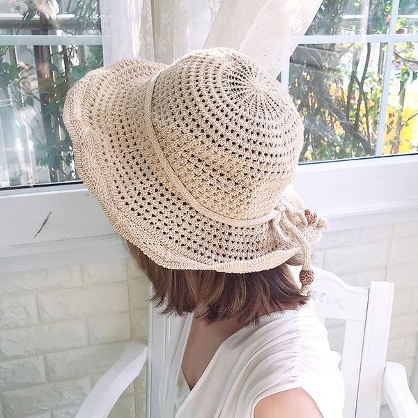 Palarie de plaja dama tricotata in mai multe culori