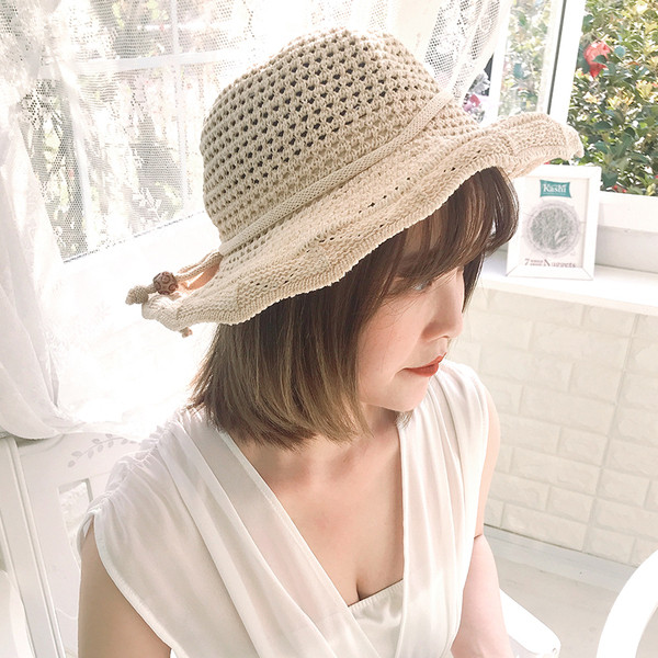 Palarie de plaja dama tricotata in mai multe culori