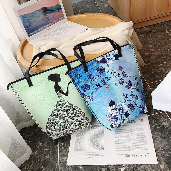 Alkalmi női táska színes mintával négy színben