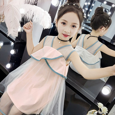 Rochie pentru copii model nou in doua culori cu decolteu in V