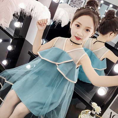 Rochie pentru copii model nou in doua culori cu decolteu in V