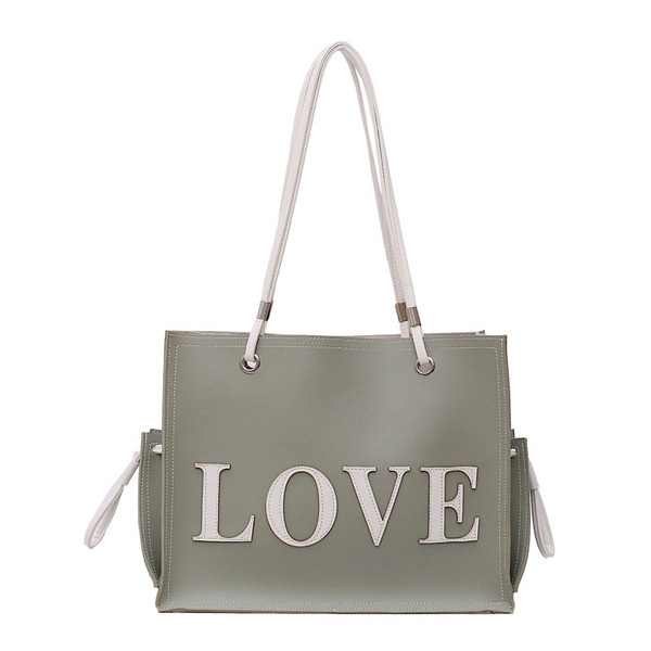 Geanta casual dama din piele ecologica cu inscriptie in mai multe culori