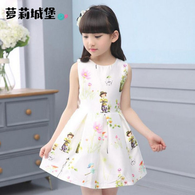 Model nou rochie pentru copii model croiat - in alb si roz