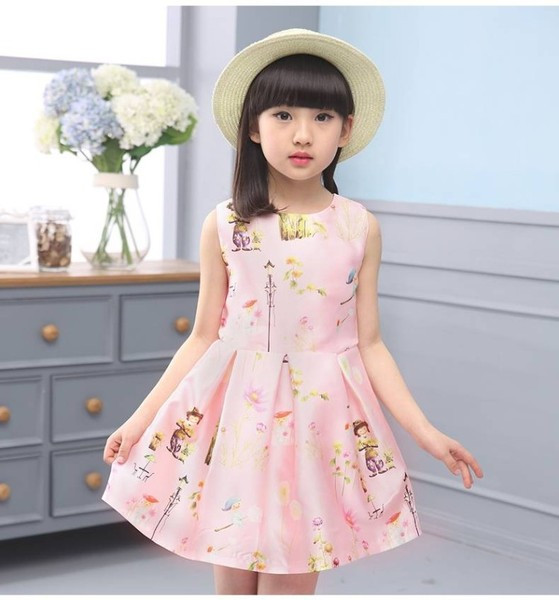 Model nou rochie pentru copii model croiat - in alb si roz