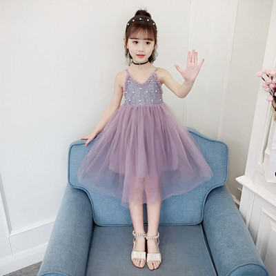 Stílusos gyerekruha gyöngyökkel és tüllel, két színben