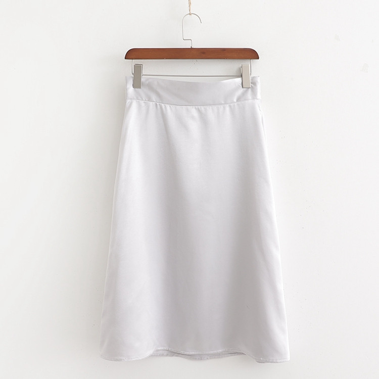 Fusta eleganta cu cravata in talie de culoare argintie