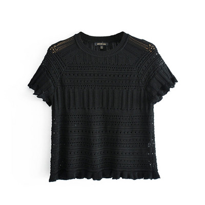 Bluza de dama din tricotat subtire cu decolteu oval in doua culori