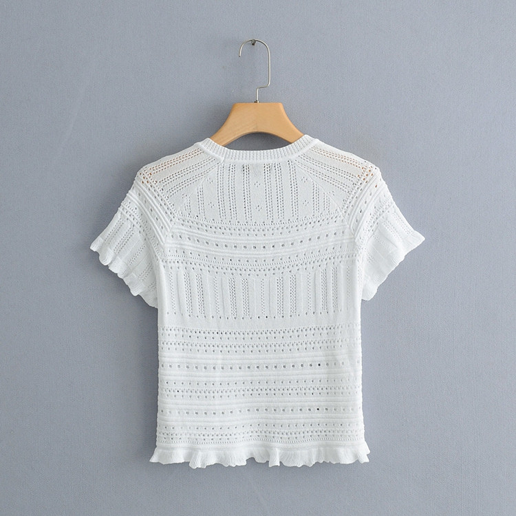 Bluza de dama din tricotat subtire cu decolteu oval in doua culori