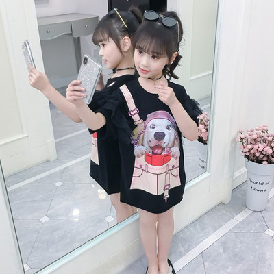 Tunica moderna pentru copii cu aplicatie - in alb-negru