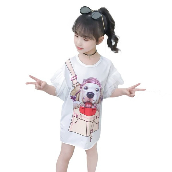 Tunica moderna pentru copii cu aplicatie - in alb-negru