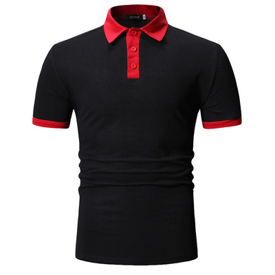 Tricou barbatesc modern cu guler si maneci scurte in mai multe culori