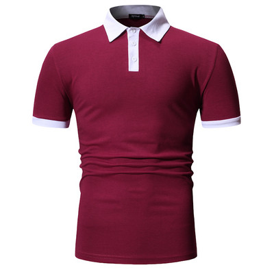 Tricou barbatesc modern cu guler si maneci scurte in mai multe culori