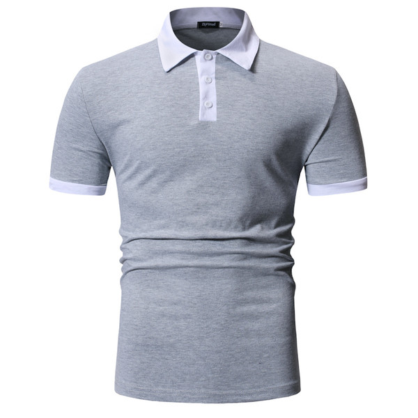 Tricou barbatesc modern cu guler si maneci scurte in mai multe culori