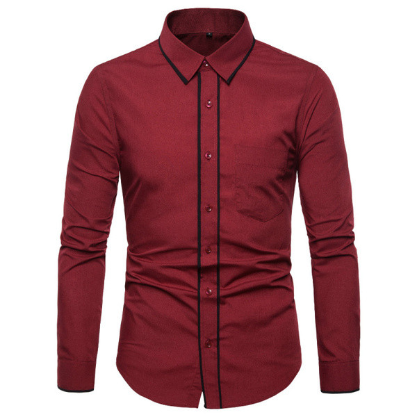 Cămașă pentru bărbați cu mâneci lungi în trei culori