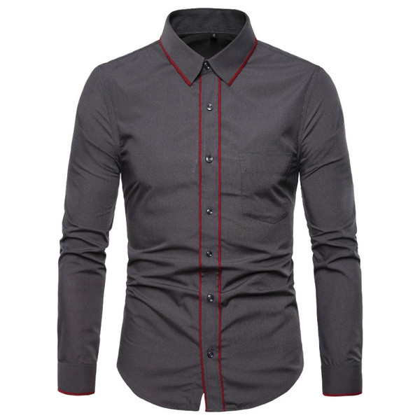 Cămașă pentru bărbați cu mâneci lungi în trei culori