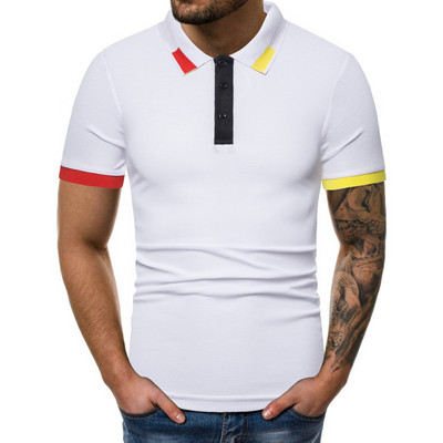 Ежедневна мъжка тениска с къс ръкав в бял и черен цвят