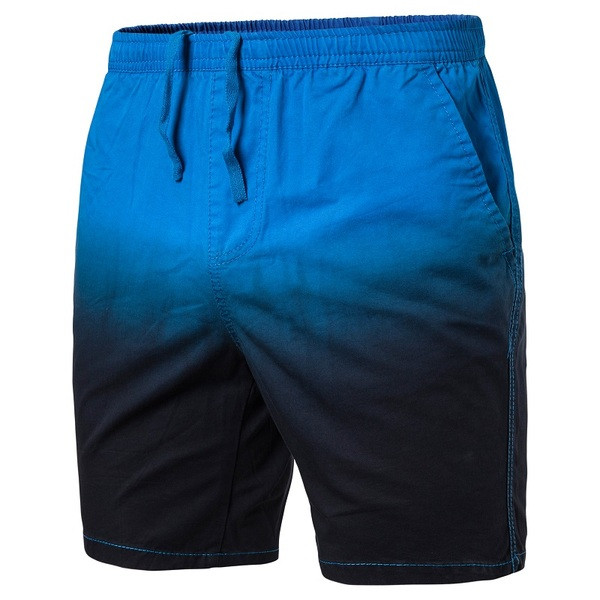 Pantaloni scurți casual barbatesti cu talie elastica in culori irizate