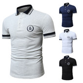 Tricou barbatesc cu guler si maneci scurte in mai multe culori